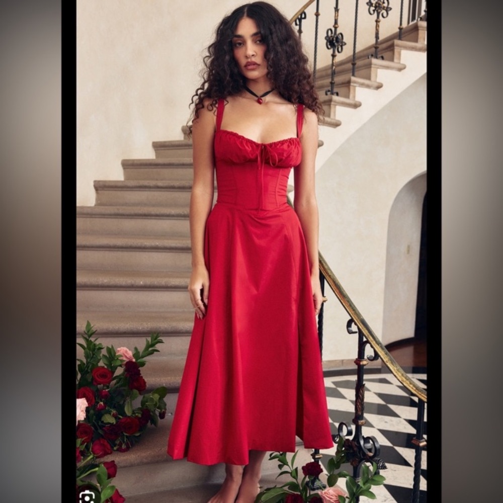 House of CB Carmen Dress Red